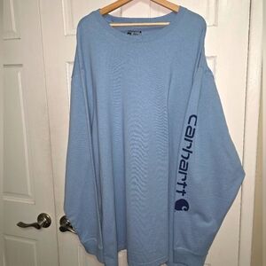 NWT- Carhartt Long Sleeve Loose Fit Heavyweight Logo Graphic T- Men's Size 4XL